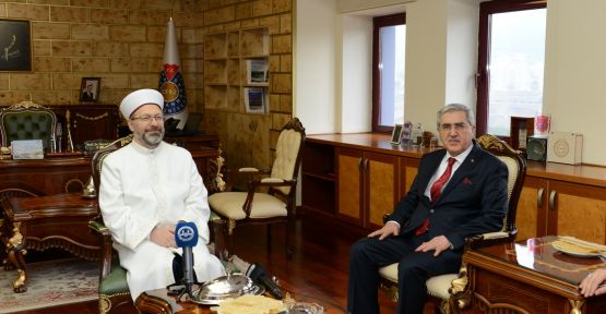 DİYANET İŞLERİ BAŞKANI ERBAŞ, KSÜ’DEKİ CAMİNİN AÇILIŞINDA