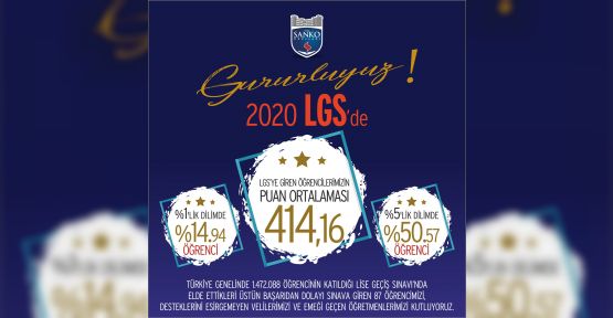 SANKO OKULLARI’NIN LGS BAŞARISI