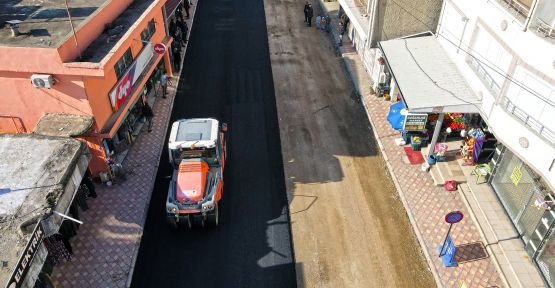 BÜYÜKŞEHİRLE NARLI’DA YOLLAR YENİLENDİ