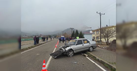 OTOMOBİL BAHÇE DUVARINA ÇARPTI: 1 ÖLÜ