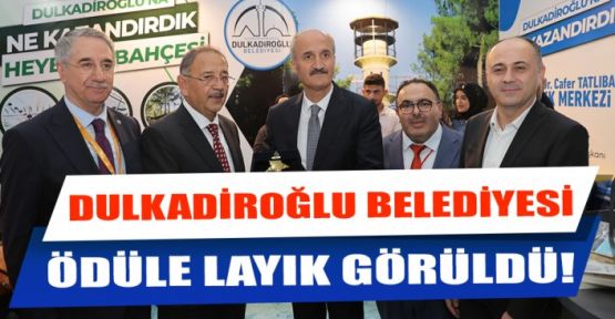 DULKADİROĞLU’NA GENÇ BELEDİYE ÖDÜLÜ