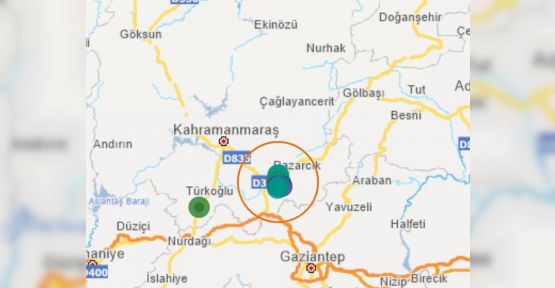PAZARCIK’TA 3.8 ŞİDDETİNDE DEPREM