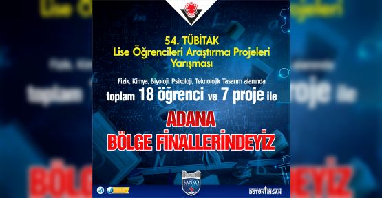 SANKO OKULLARI’NIN YEDİ PROJESİ TÜBİTAK BÖLGE FİNALLERİNDE