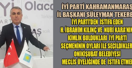 İL BAŞKANI TEKEREK, İSTİFALARLA İLGİLİ AÇIKLAMALARDA BULUNDU!