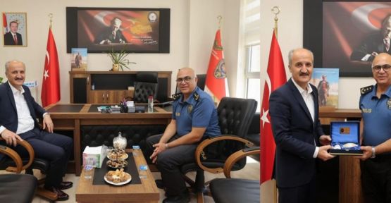 BAŞKAN OKAY’DAN, İLÇE EMNİYET MÜDÜRÜ BEYKAL’A ZİYARET
