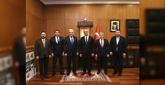 BAŞKAN GÜNGÖR’ÜN MİSAFİRİ; AZERBAYCAN DİASPORA BAKAN YARD. HACIYEV