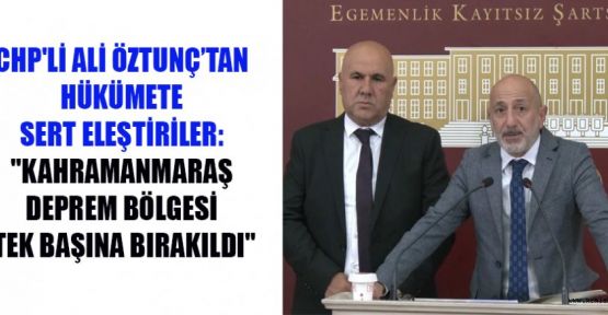 CHP'Lİ ALİ ÖZTUNÇ: “EKİNÖZÜ BELEDİYESİ’NİN TALEPLERİ REDDEDİLİYOR”