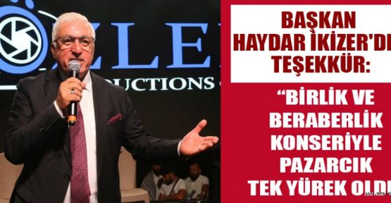 BAŞKAN İKİZER: “HALKIMIZA TEŞEKKÜR EDİYORUM”