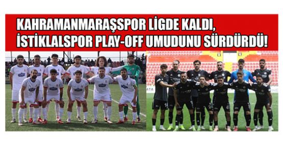 İSTİKLALSPOR’DA PLAY-OFF’A 90 DAKİKA KALDI