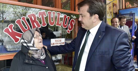 BAŞKAN ERKOÇ ESNAFLARLA İÇ İÇE