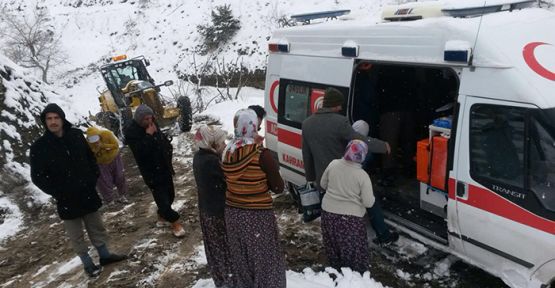 BÜYÜKŞEHİR YOLU AÇTI AMBULANS HASTAYA ULAŞTI