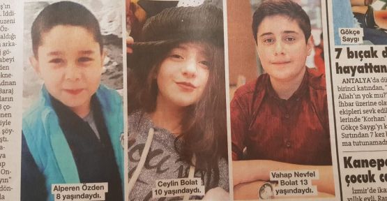 GÖKSUN’DA,  3 ÇOCUK GÖLET’TE BOĞULDULAR