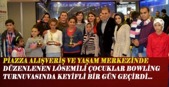 LÖSEMİLİ ÇOCUKLAR HAFTASI NEDENİYLE PİAZZA ALIŞVERİŞ VE YAŞAM MERKEZİNDE DÜZENLENEN BOWLİNG TURNUVASINDA, LÖSEMİLİ ÇOCUKLAR VE AİLELERİ KEYİFLİ BİR GÜN GEÇİRDİ.