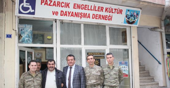 PAZARCIK JANDARMADAN ENGELLİLER HAFTASINDA ANLAMLI ZİYARETLER.
