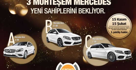 SANKO PARK’TAN ÜÇ ZİYARETÇİSİNE MERCEDES