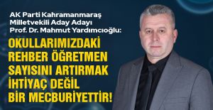 YARDIMCIOĞLU; REHBER ÖĞRETMENLERE İHTİYACI VARDIR
