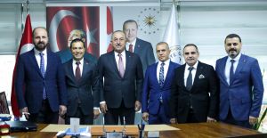 ÇAVUŞOĞLU’NDAN BAŞKAN EROĞLU’NA ZİYARET