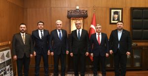 BAŞKAN GÜNGÖR’ÜN MİSAFİRİ; AZERBAYCAN DİASPORA BAKAN YARD. HACIYEV