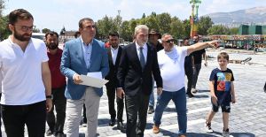 BAŞKAN GÖRGEL, FUAR ALANINDAKİ HAZIRLIKLARI İNCELEDİ