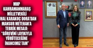 ZUHAL KARAKOÇ DORA’DAN MANSUR METEHAN’A TEBRİK