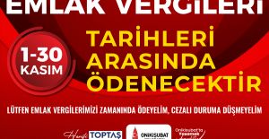 ONİKİŞUBAT BELEDİYESİ’NDEN EMLAK VERGİSİ HATIRLATMASI