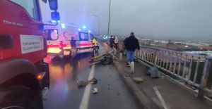 ZİNCİRLEME KAZA: 9 ARAÇ BİRBİRİNE GİRDİ