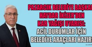 PAZARCIK’TA KAR YAĞIŞI BEKLENİYOR!