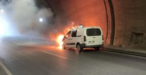SEYİR HALİNDEYDİ, TÜNELDE YANDI