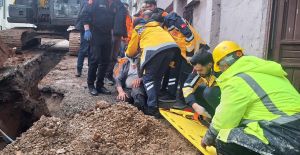 ALTYAPI ÇALIŞMASINDA GÖÇÜK: 1 YARALI