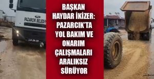 PAZARCIK BELD. YOL ÇALIŞMALARI DEVAM EDİYOR