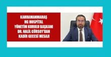 BAŞKAN DR. HALİL GÜRSOY’DAN KADİR GECESİ MESAJI