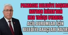 PAZARCIK’TA KAR YAĞIŞI BEKLENİYOR!